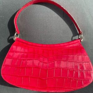 🍒👜❤️Escada Cherry Red Leather Embossed Purse.